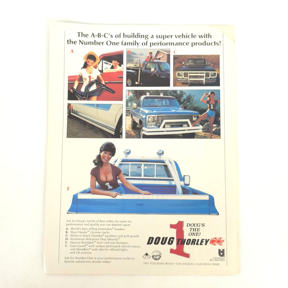 Chevrolet Squarebody Doug Thorley Truck Print Ad Vintage Dodge Ford Garage Decor